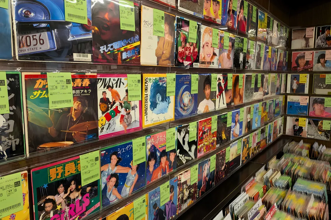 Shelves of retro Japanese goods