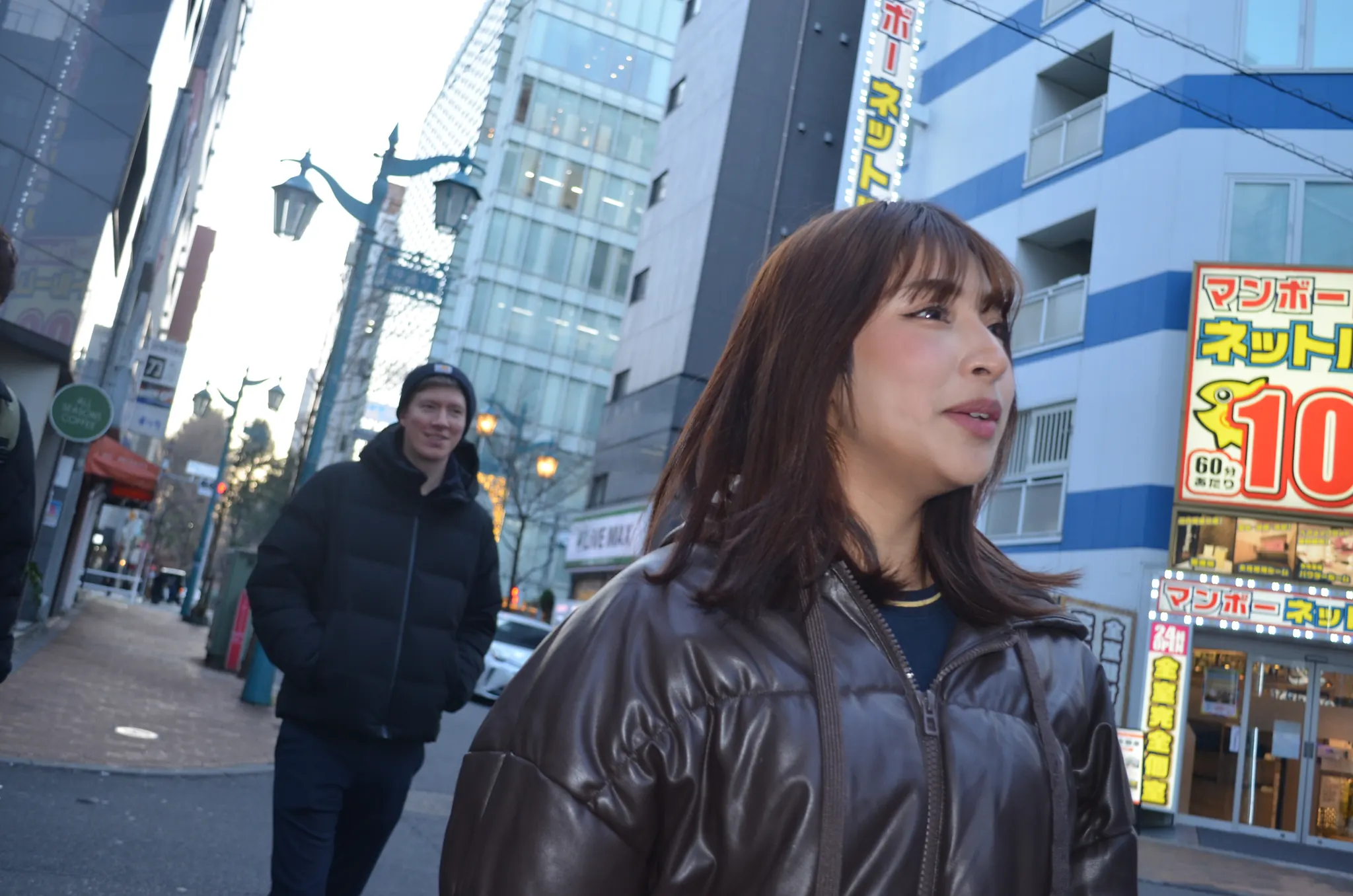 A guest taking in the streets of Shinjuku Nichome