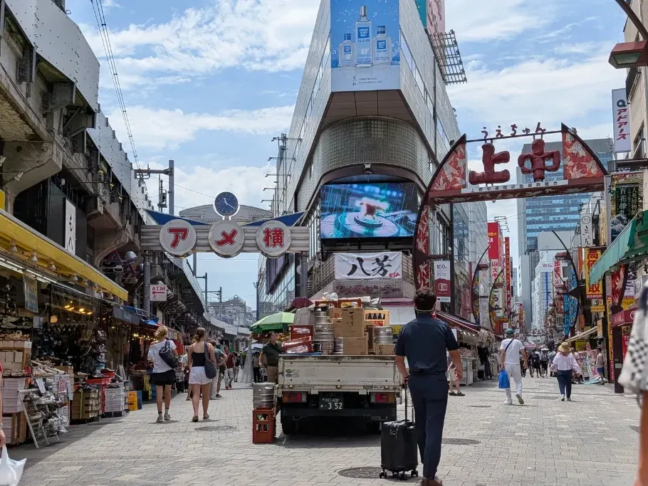 The entrance to the Ameyoko shopping street